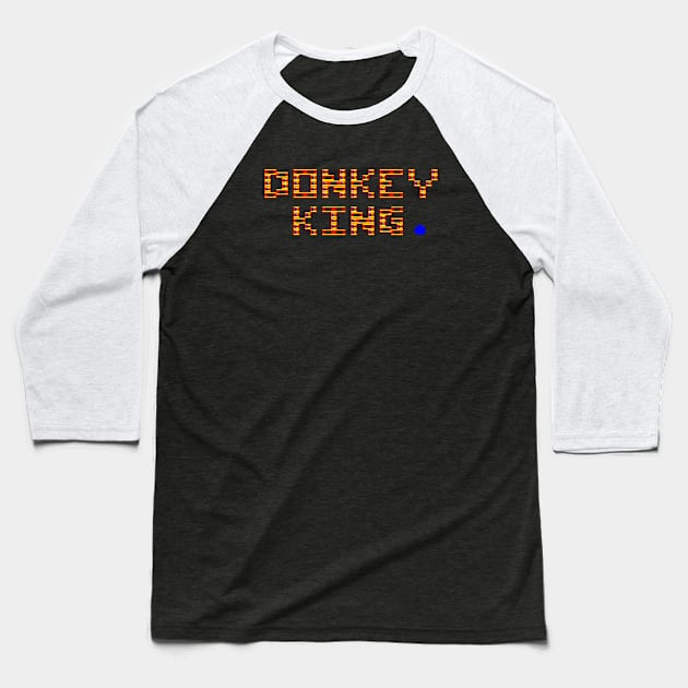 Donkey King - Logo Baseball T-Shirt by RetroTrader